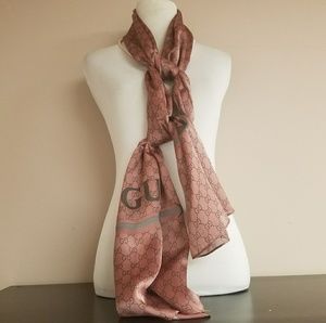 New Gucci Silk Scarf.